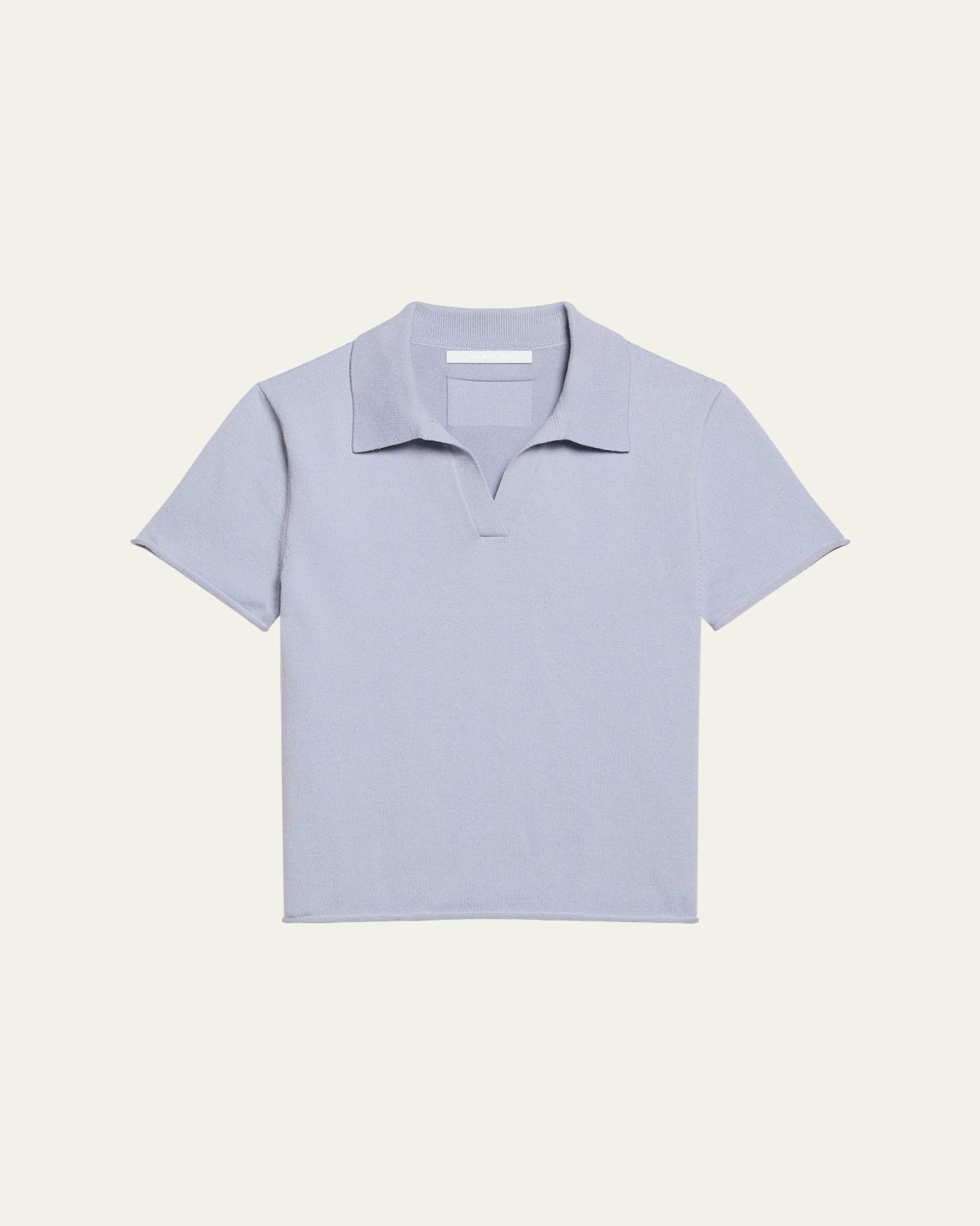 Helmut Lang Short-Sleeve Shrunken Polo Shirt | Thumbnail 9