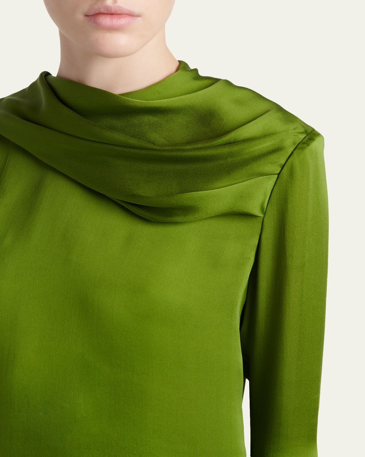 TOM FORD Draped Silk Long-Sleeve Tunic Blouse | Thumbnail 5 TOM FORD Draped Silk Long-Sleeve Tunic Blouse | Thumbnail 5