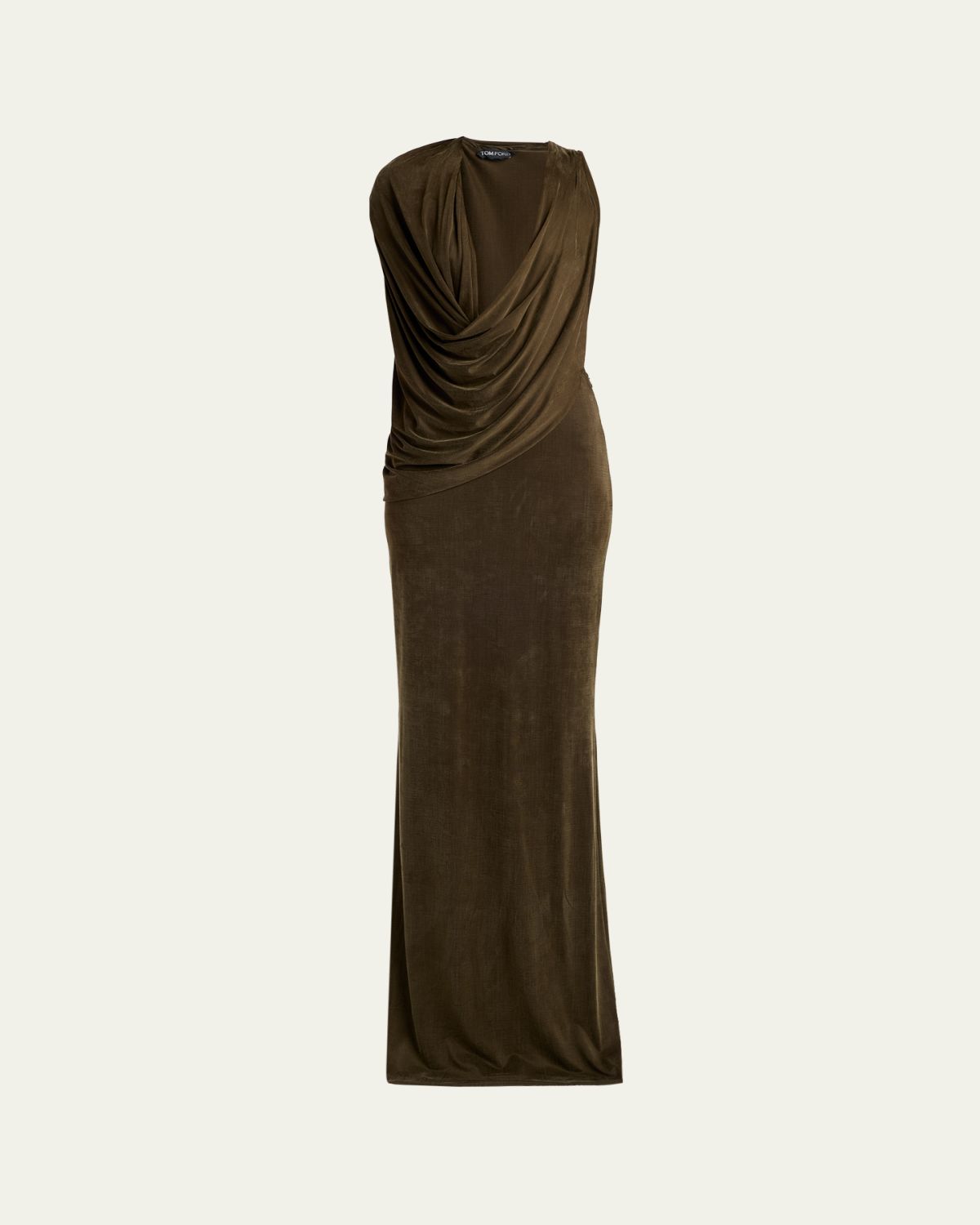 TOM FORD Plunging Cowl-Neck Sleeveless Maxi Dress | Thumbnail 6 TOM FORD Plunging Cowl-Neck Sleeveless Maxi Dress | Thumbnail 6