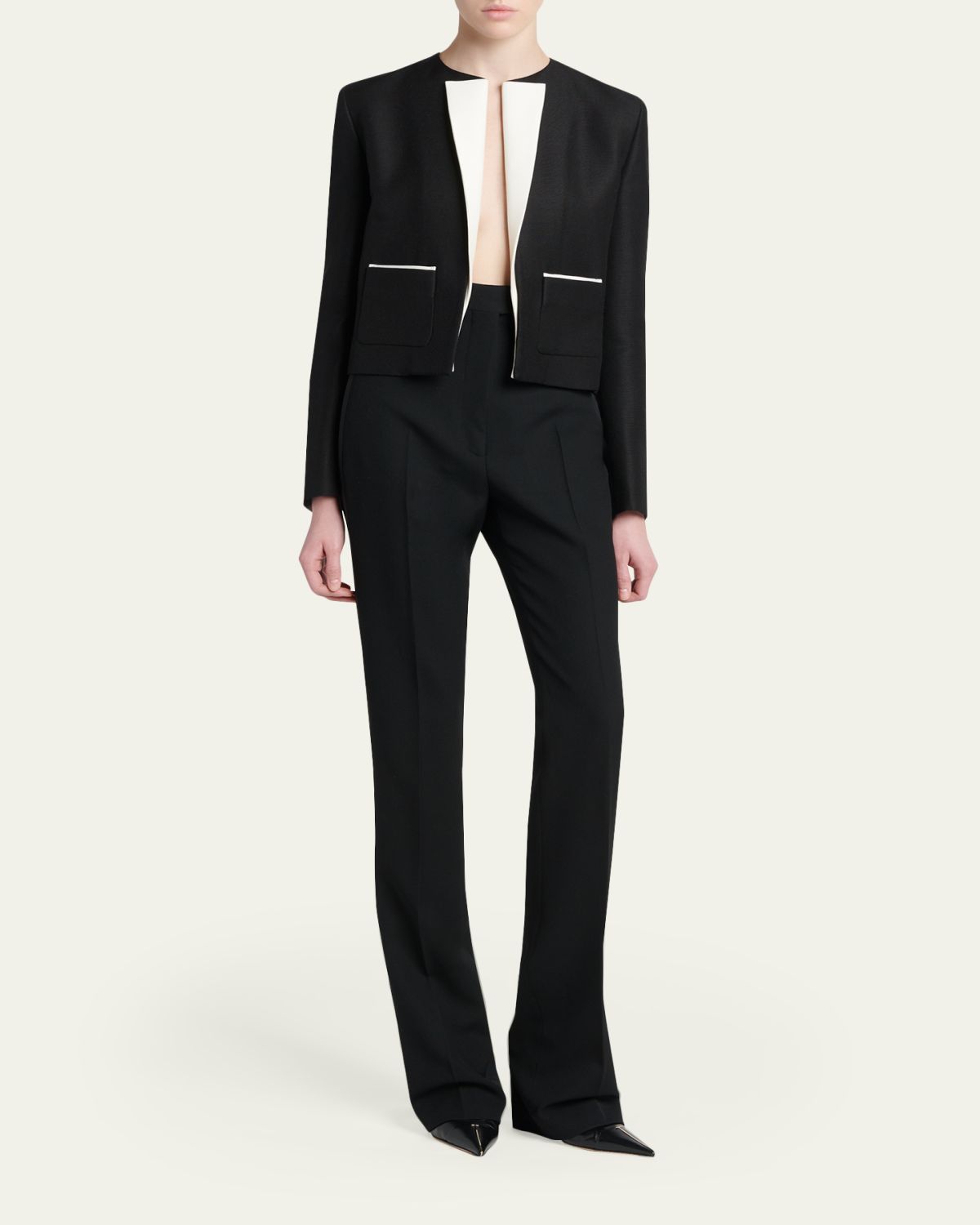 TOM FORD Contrast Silk-Lapel Open Jacket | Thumbnail 2 TOM FORD Contrast Silk-Lapel Open Jacket | Thumbnail 2