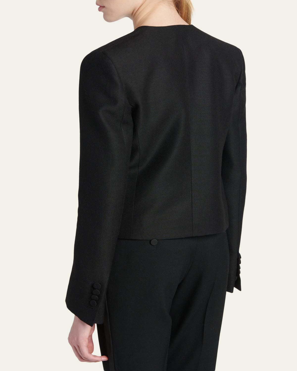 TOM FORD Contrast Silk-Lapel Open Jacket | Thumbnail 3 TOM FORD Contrast Silk-Lapel Open Jacket | Thumbnail 3