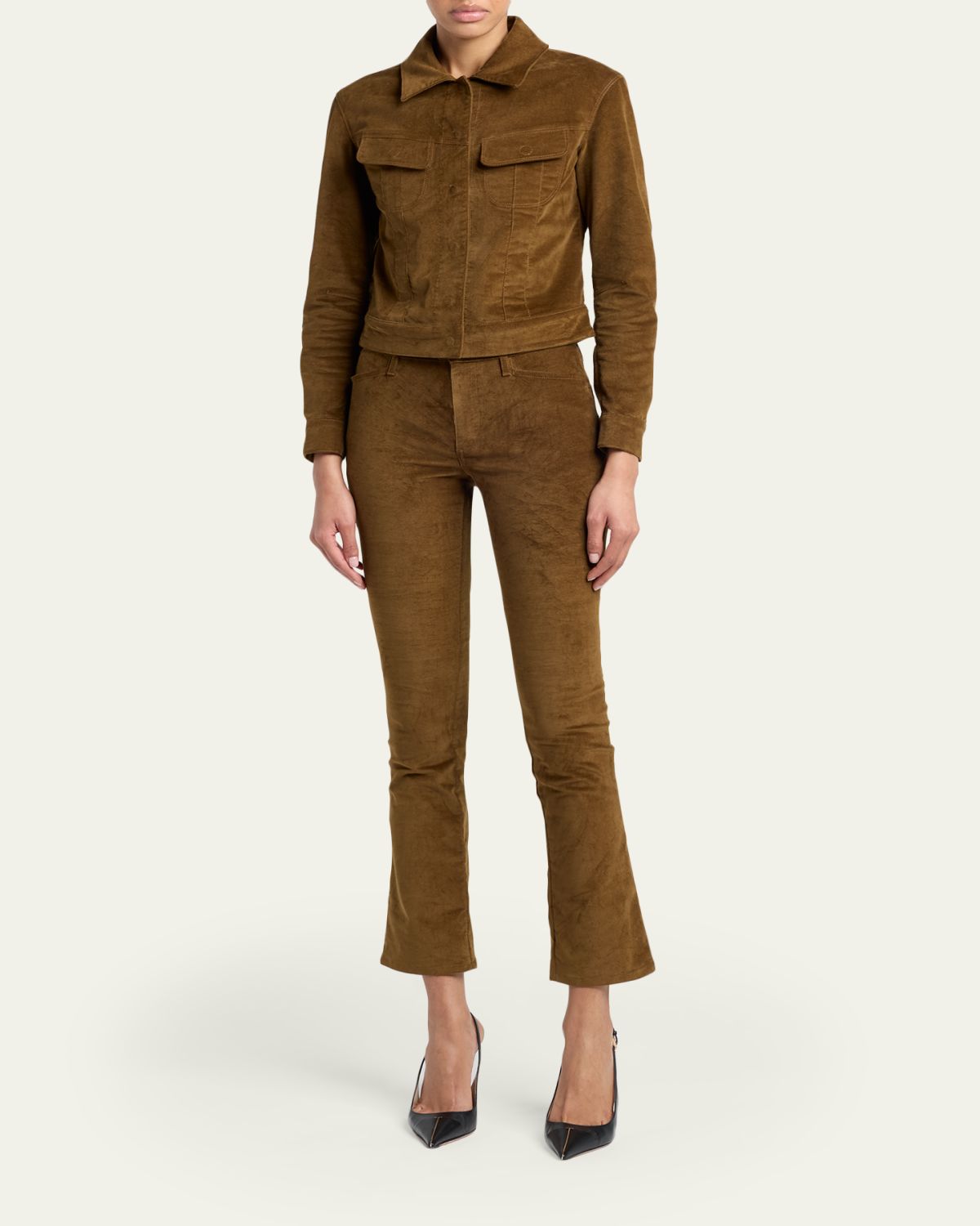 TOM FORD Velvet Slim-Leg Ankle Trousers | Thumbnail 2
