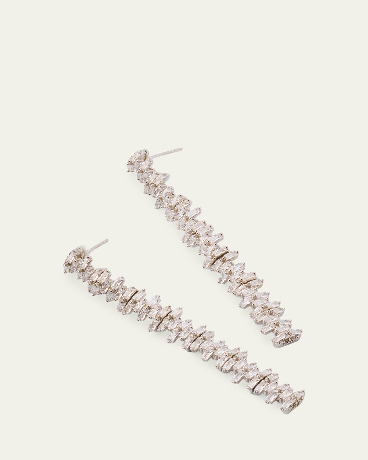 Nickho Rey Cindy Rhodium Crystal Drop Earrings | Thumbnail 3