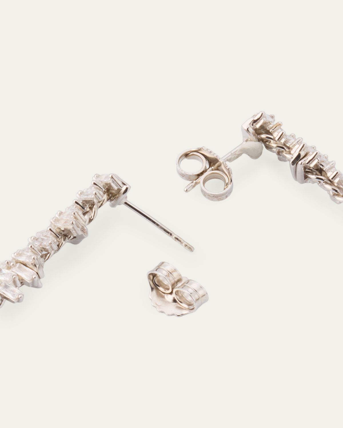 Nickho Rey Cindy Rhodium Crystal Drop Earrings | Thumbnail 4