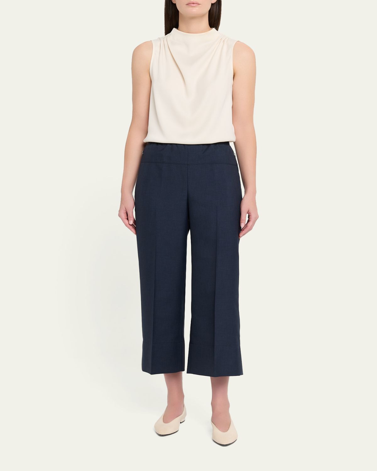Theory Cropped Wide-Leg Pants | Thumbnail 2 Theory Cropped Wide-Leg Pants | Thumbnail 2