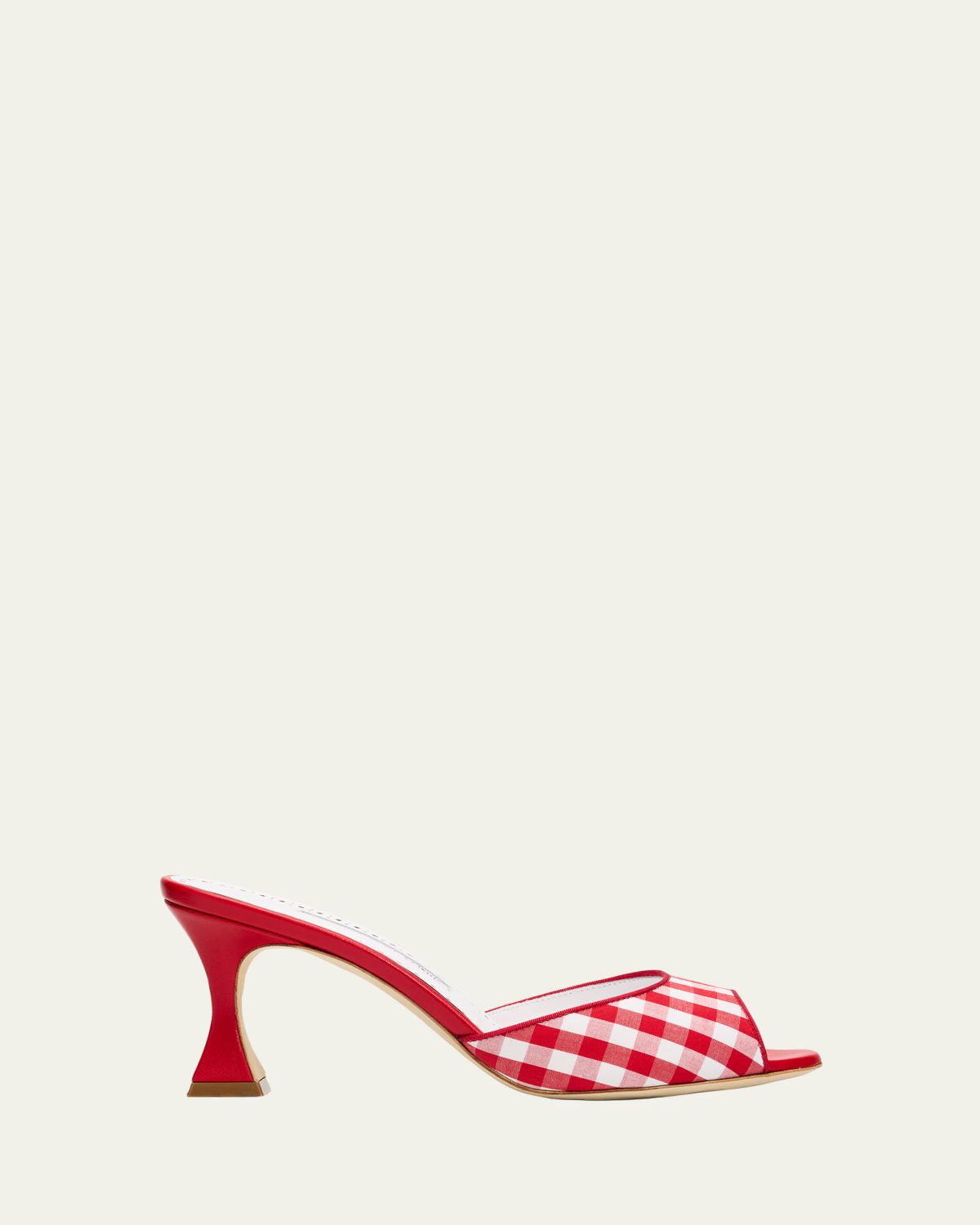 Manolo Blahnik 70mm Jadara Gingham Mules | Thumbnail 4