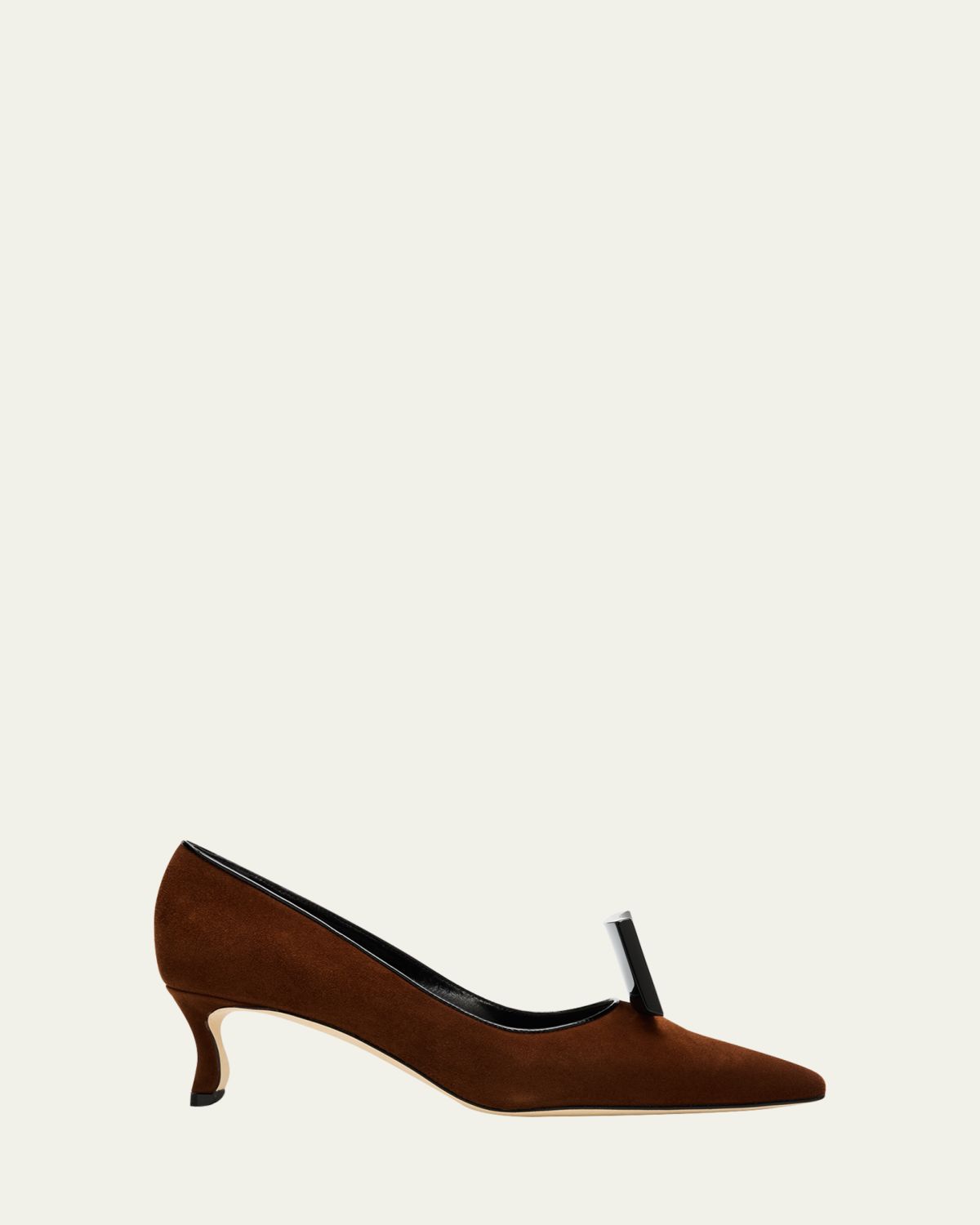 Manolo Blahnik 50mm Potoka Suede Pumps | Thumbnail 4 Manolo Blahnik 50mm Potoka Suede Pumps | Thumbnail 4
