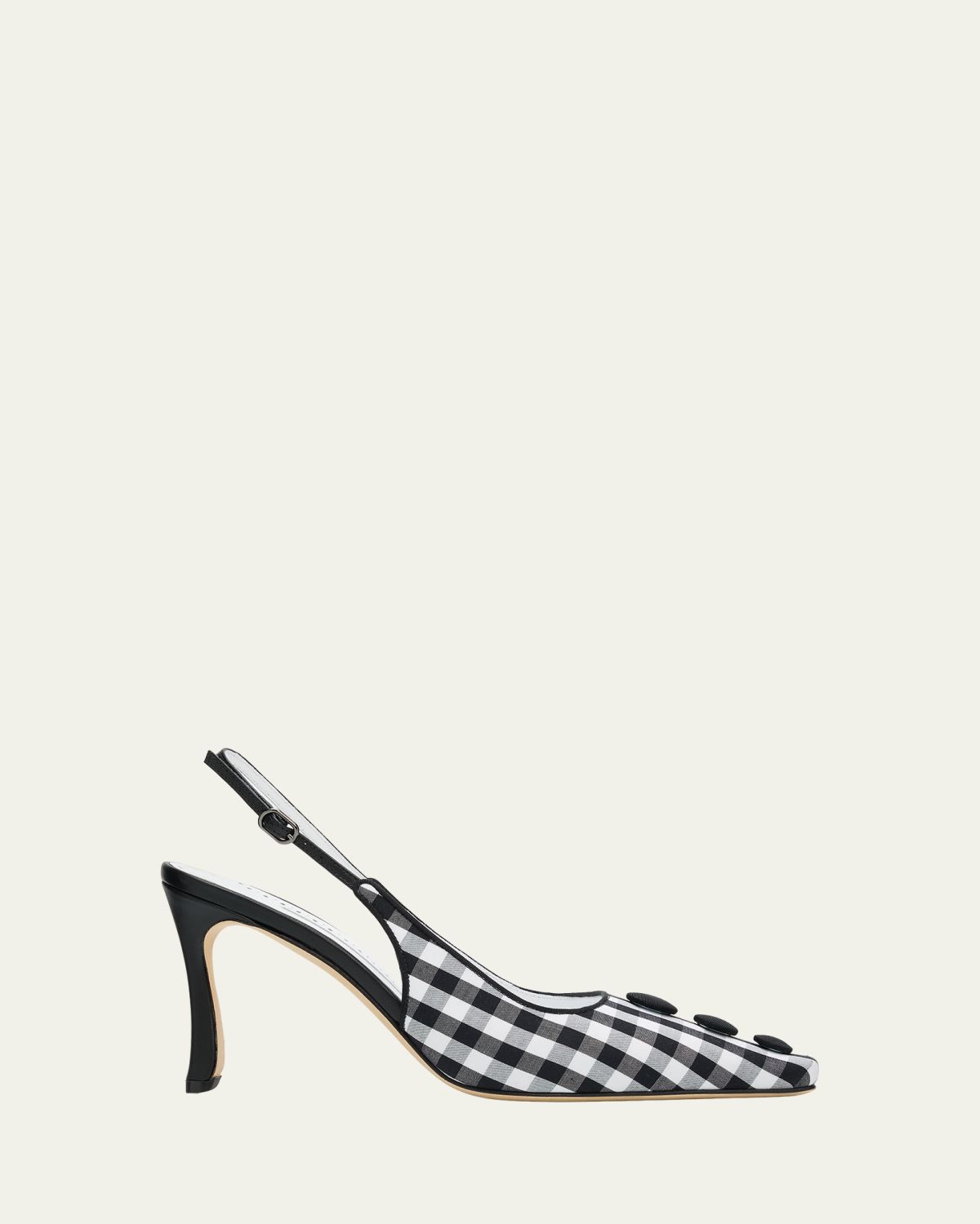 Manolo Blahnik 90mm Alexa Gingham Slingback Pumps | Thumbnail 4