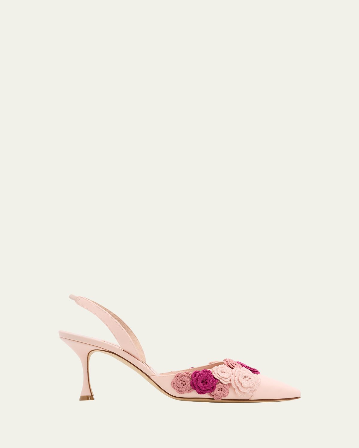 Manolo Blahnik 70mm Svemutasli Gala Floral Satin Slingback Pumps | Thumbnail 4 Manolo Blahnik 70mm Svemutasli Gala Floral Satin Slingback Pumps | Thumbnail 4