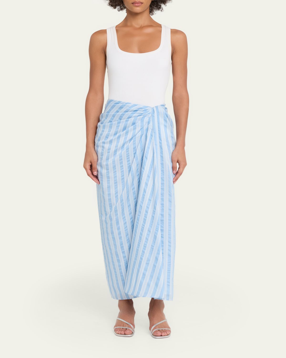 SIMKHAI Liorra Draped Midi Skirt | Thumbnail 2 SIMKHAI Liorra Draped Midi Skirt | Thumbnail 2