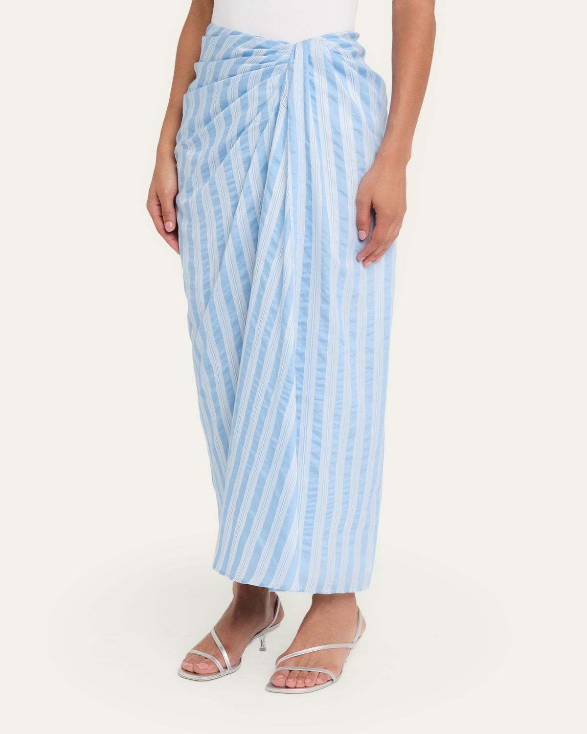 SIMKHAI Liorra Draped Midi Skirt | Thumbnail 4 SIMKHAI Liorra Draped Midi Skirt | Thumbnail 4