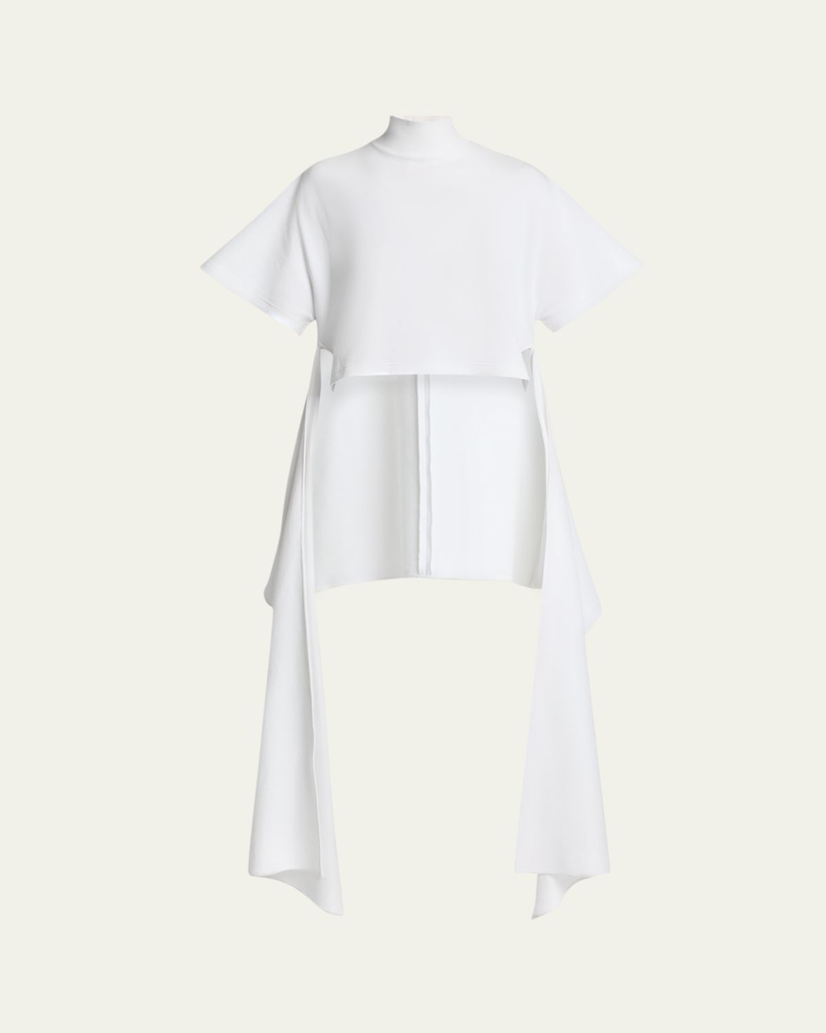 ALAIA Asymmetric Short-Sleeve Cotton T-Shirt | Thumbnail 6 ALAIA Asymmetric Short-Sleeve Cotton T-Shirt | Thumbnail 6
