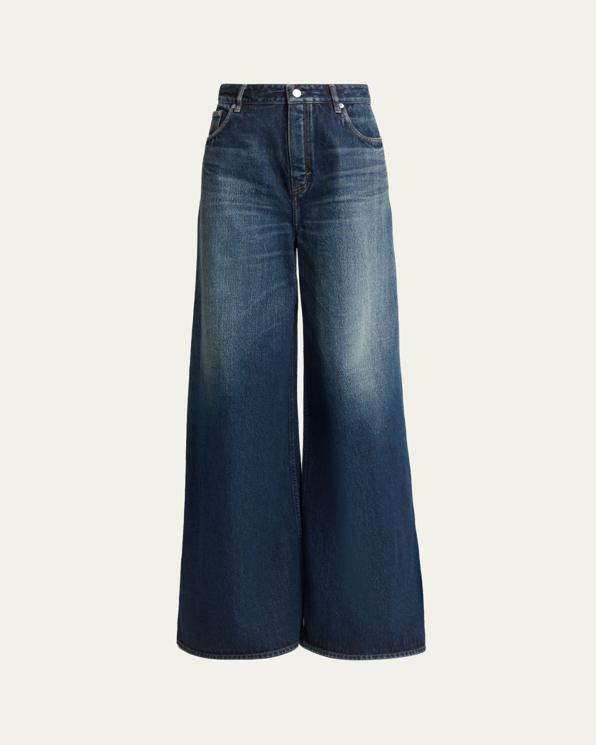 ALAÏA High-Rise Denim Wide-Leg Palazzo Pants | Thumbnail 6 ALAÏA High-Rise Denim Wide-Leg Palazzo Pants | Thumbnail 6