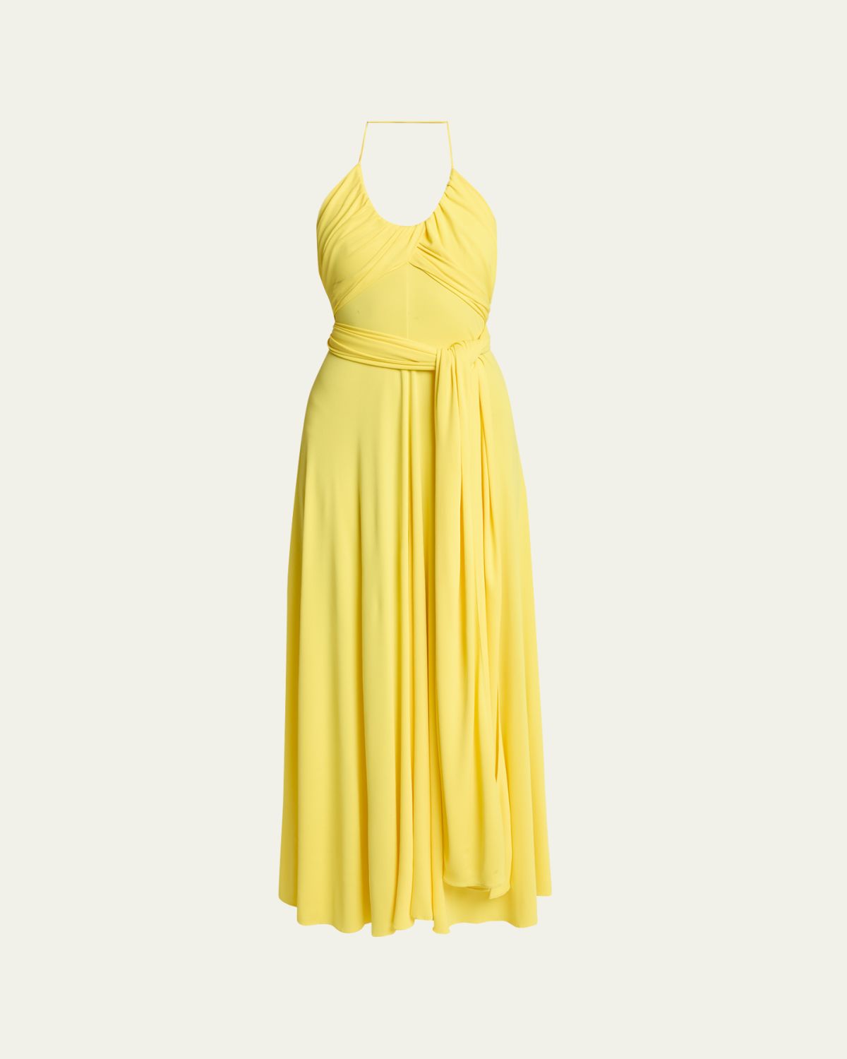 ALAÏA Crossover Wrap Jersey Halter Maxi Dress | Thumbnail 6 ALAÏA Crossover Wrap Jersey Halter Maxi Dress | Thumbnail 6