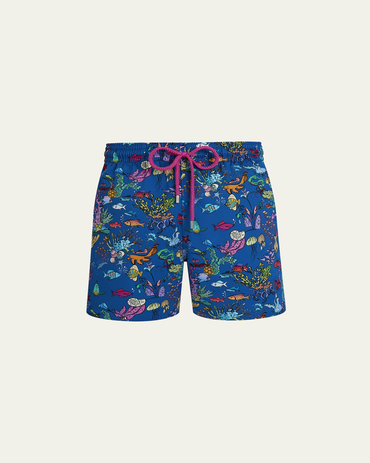 Vilebrequin Men's Stretch Aquarium-Print Swim Trunks