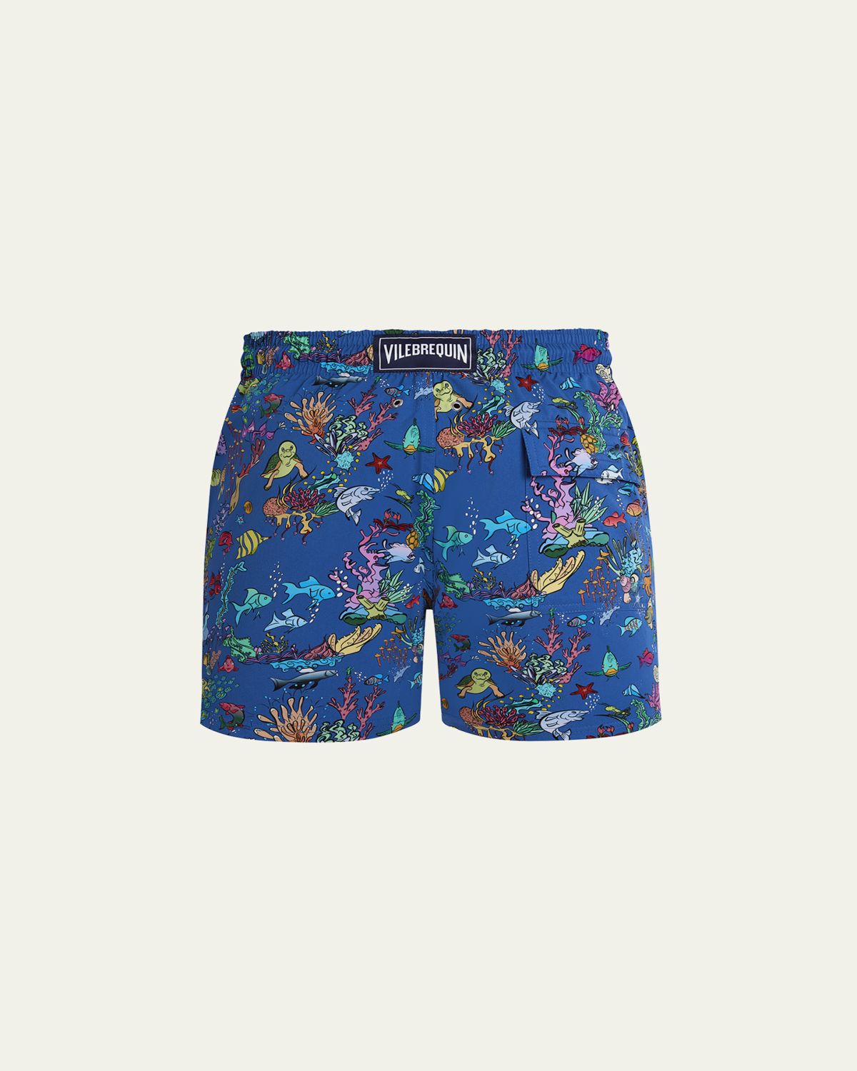 Vilebrequin Men's Stretch Aquarium-Print Swim Trunks | Thumbnail 4