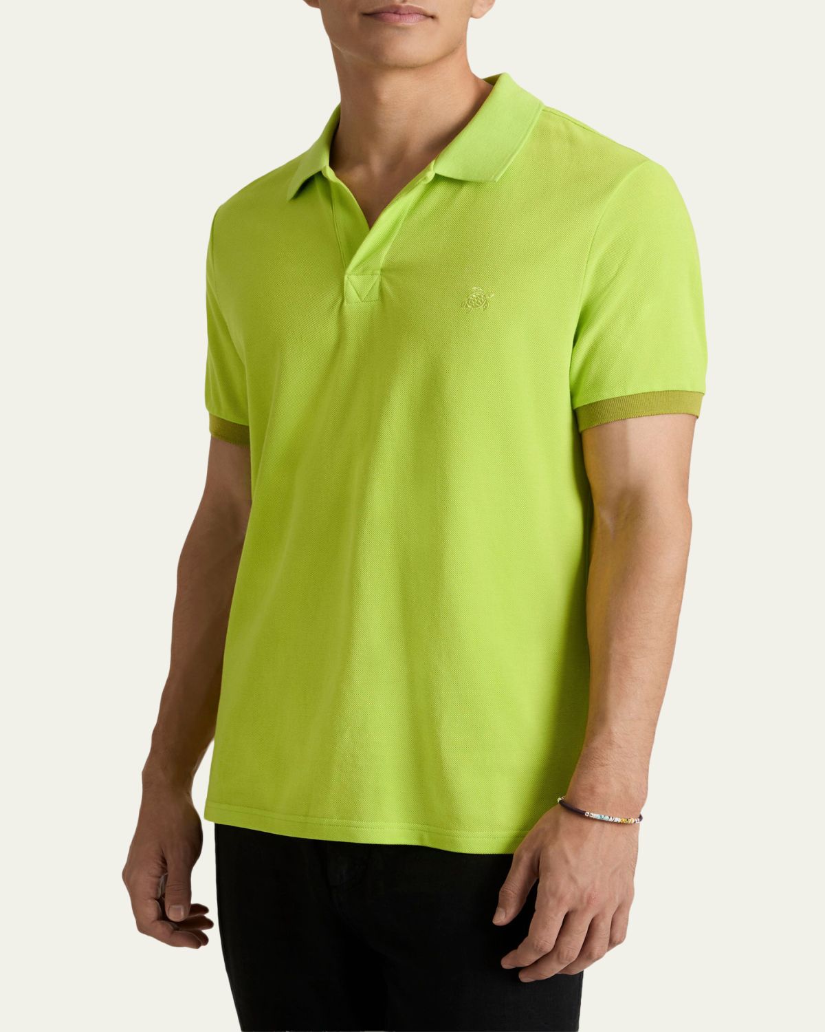 Vilebrequin Men's Organic Cotton Pique Contrast-Trim Polo Shirt | Thumbnail 3 Vilebrequin Men's Organic Cotton Pique Contrast-Trim Polo Shirt | Thumbnail 3