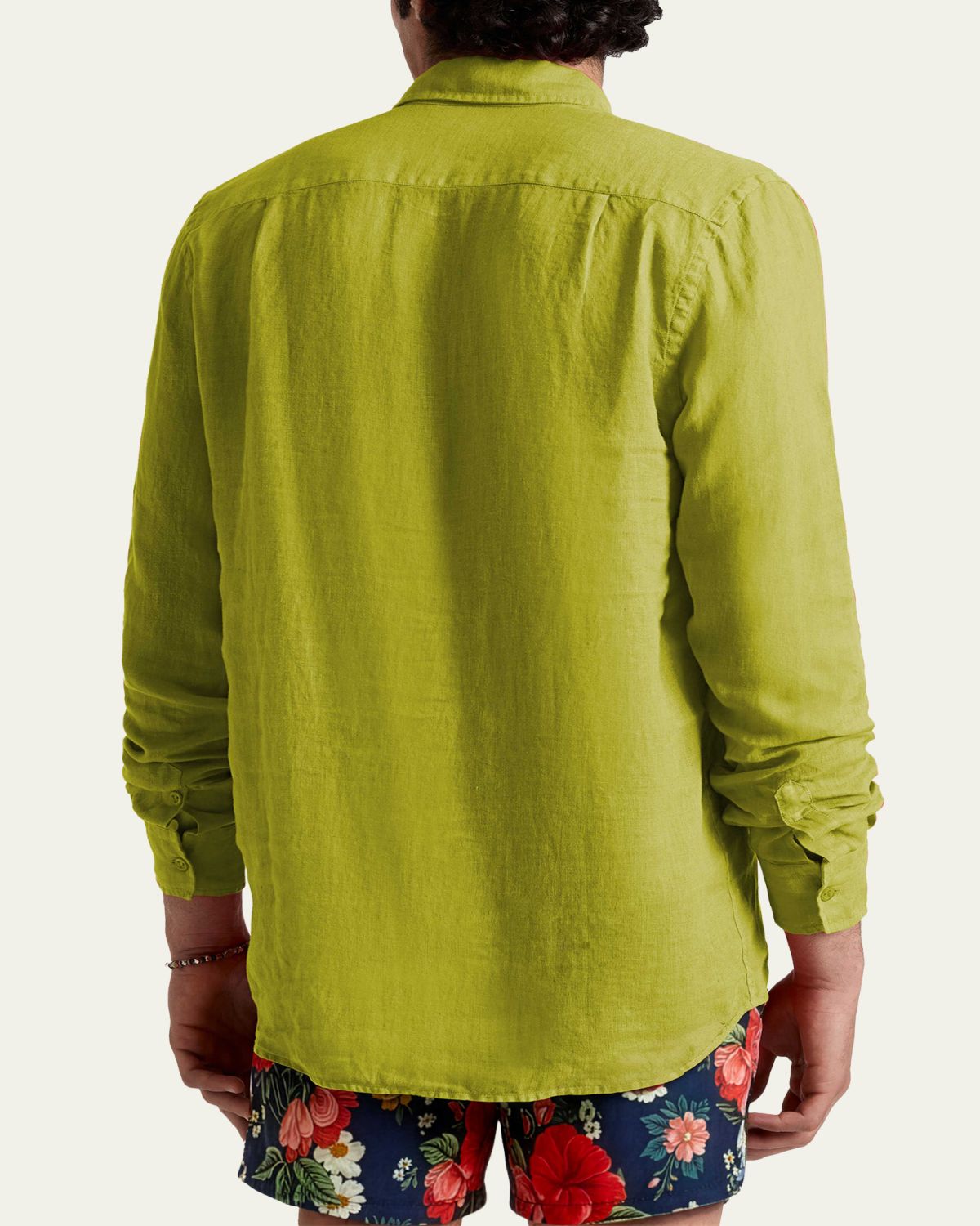 Vilebrequin Men's Long-Sleeve Button-Down Linen Shirt | Thumbnail 2 Vilebrequin Men's Long-Sleeve Button-Down Linen Shirt | Thumbnail 2
