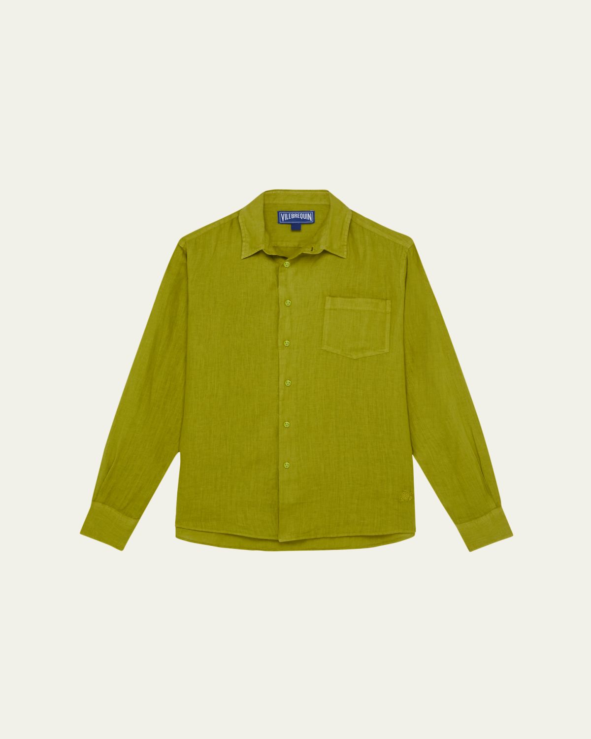 Vilebrequin Men's Long-Sleeve Button-Down Linen Shirt