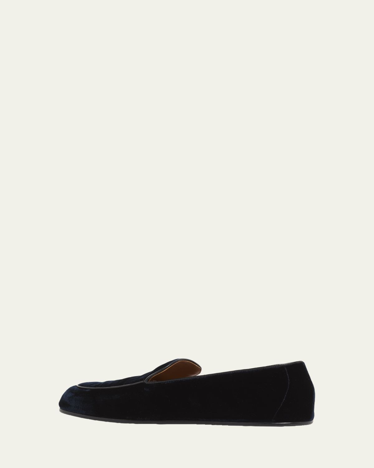 TOM FORD Men's Leo Velvet Apron-Toe Slippers | Thumbnail 4 TOM FORD Men's Leo Velvet Apron-Toe Slippers | Thumbnail 4