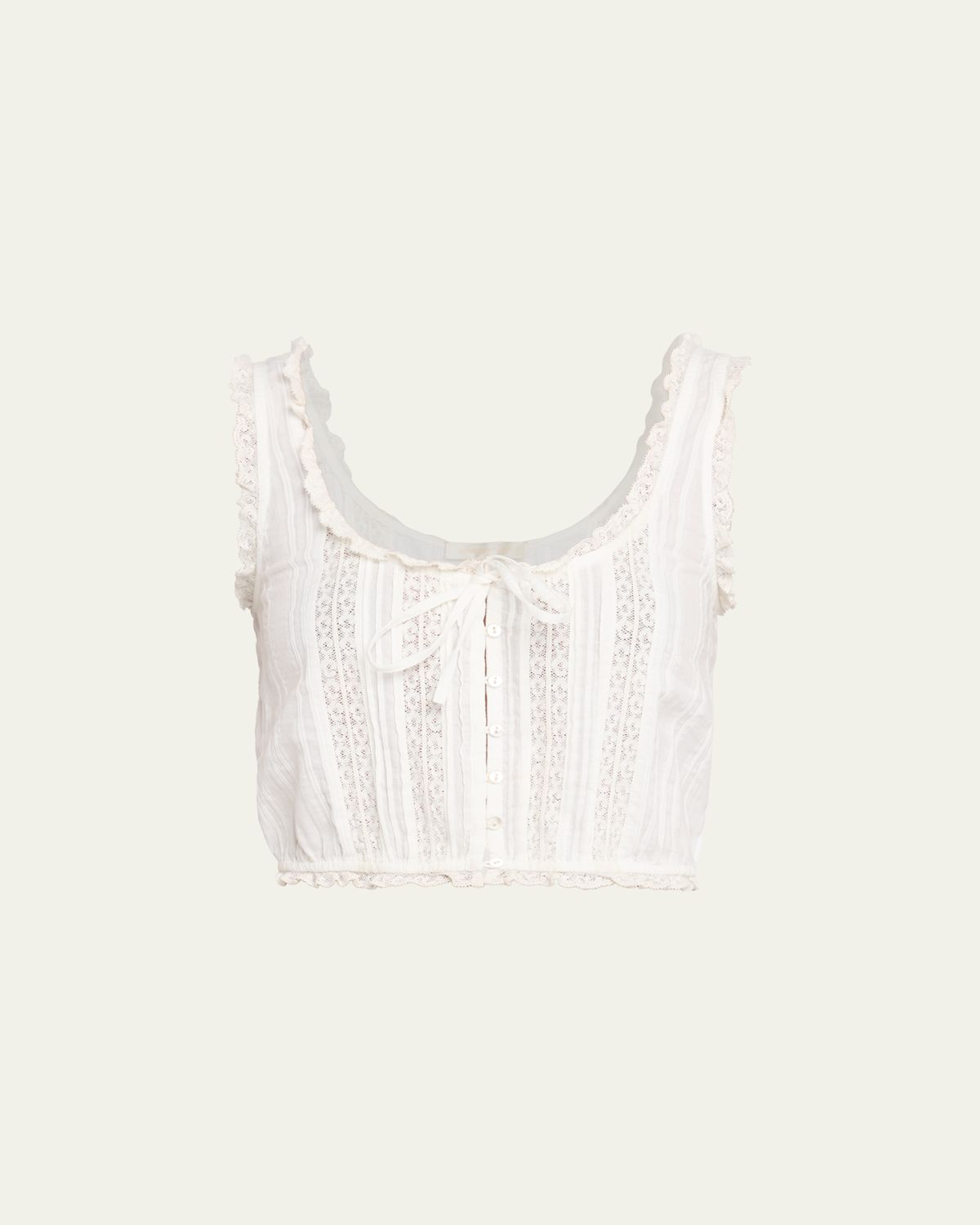 LoveShackFancy Blyss Cotton Sleeveless Top