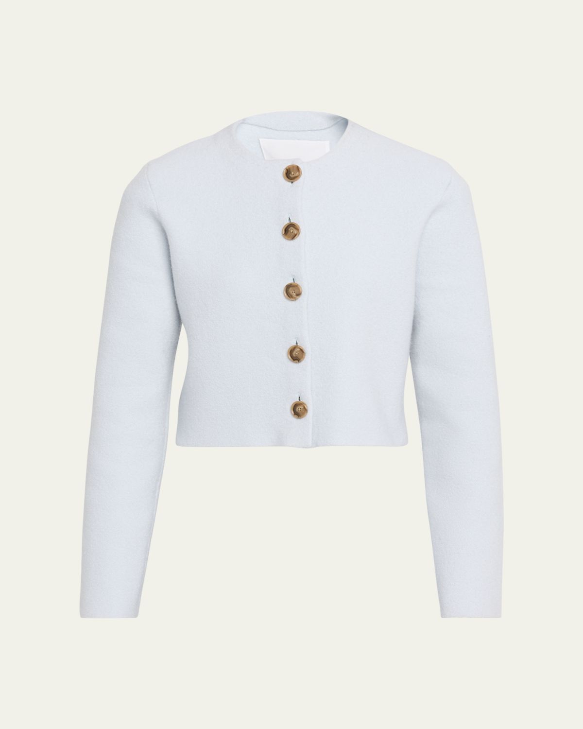 Brandon Maxwell Ryder Wool Knit Crop Jacket | Thumbnail 6 Brandon Maxwell Ryder Wool Knit Crop Jacket | Thumbnail 6