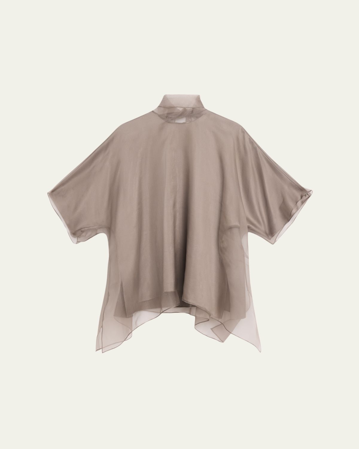 Brandon Maxwell Cali Scarf-Neck Silk Organza Blouse | Thumbnail 5 Brandon Maxwell Cali Scarf-Neck Silk Organza Blouse | Thumbnail 5