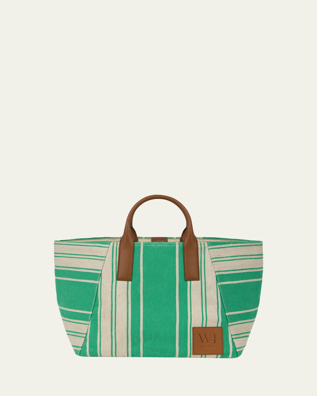 WE-AR4 The Riviera Striped Canvas Tote Bag | Thumbnail 5