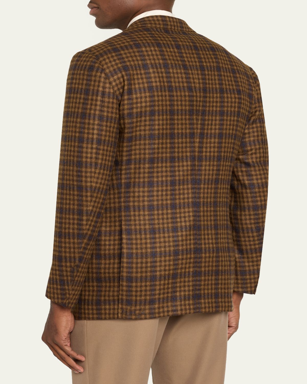 Cesare Attolini Men's Cashmere Plaid Single-Breasted Sport Coat | Thumbnail 3
