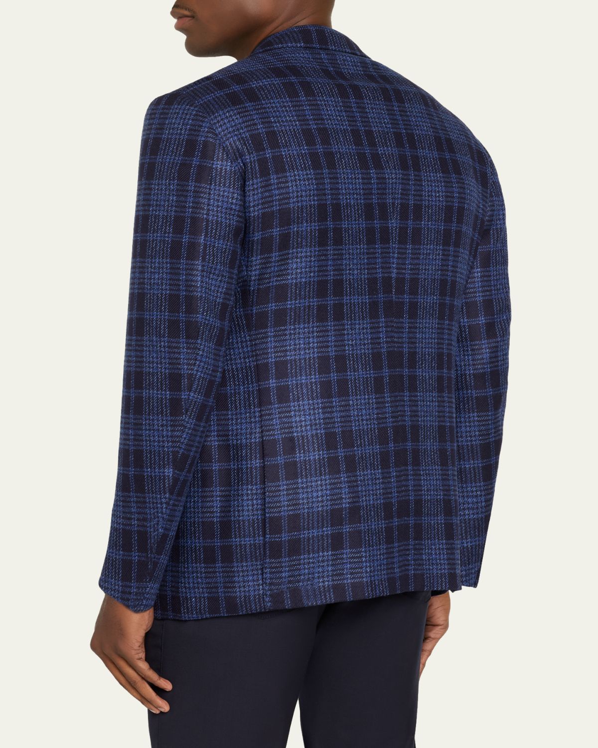 Cesare Attolini Men's Cashmere Plaid Single-Breasted Sport Coat | Thumbnail 8