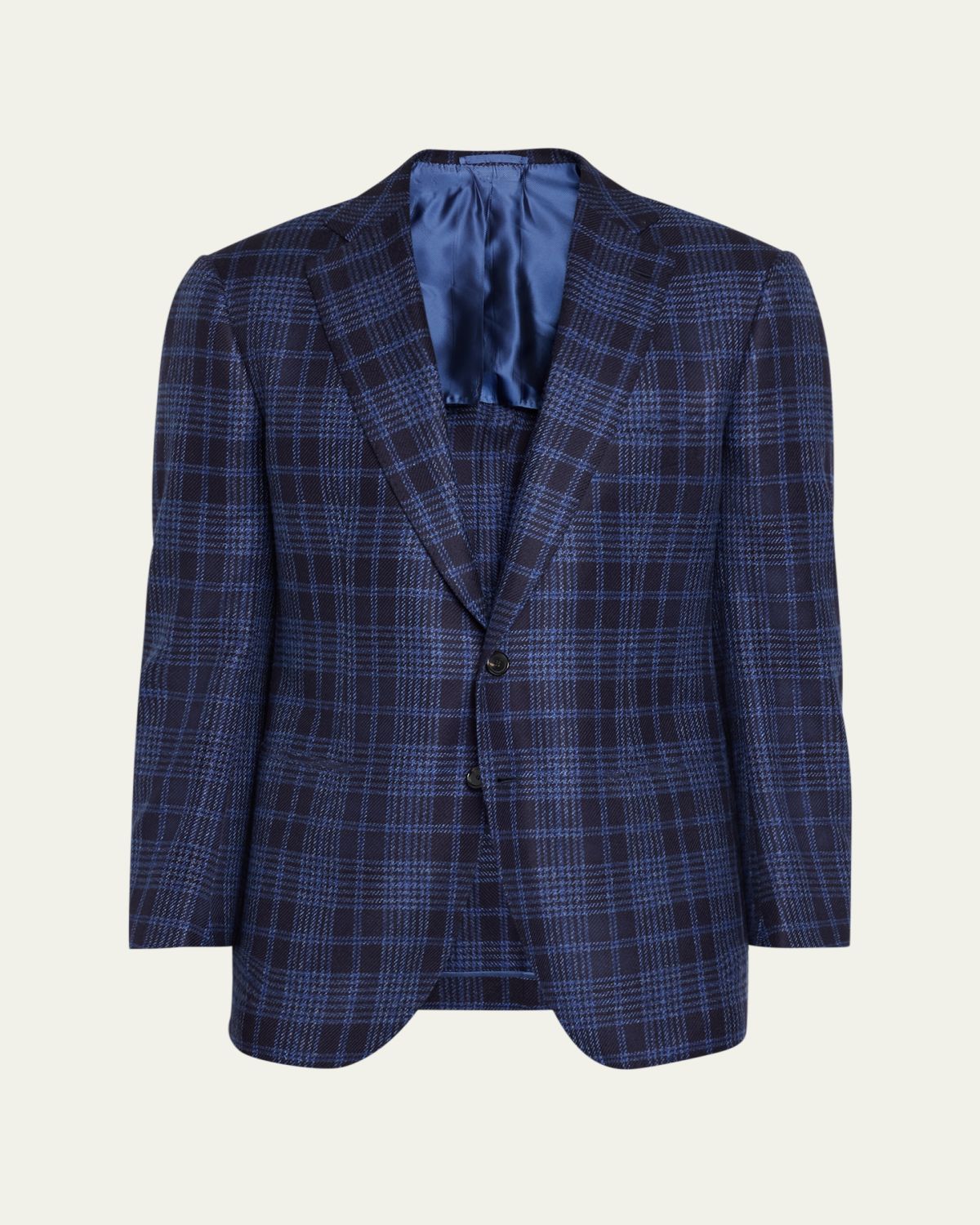 Cesare Attolini Men's Cashmere Plaid Single-Breasted Sport Coat | Thumbnail 6
