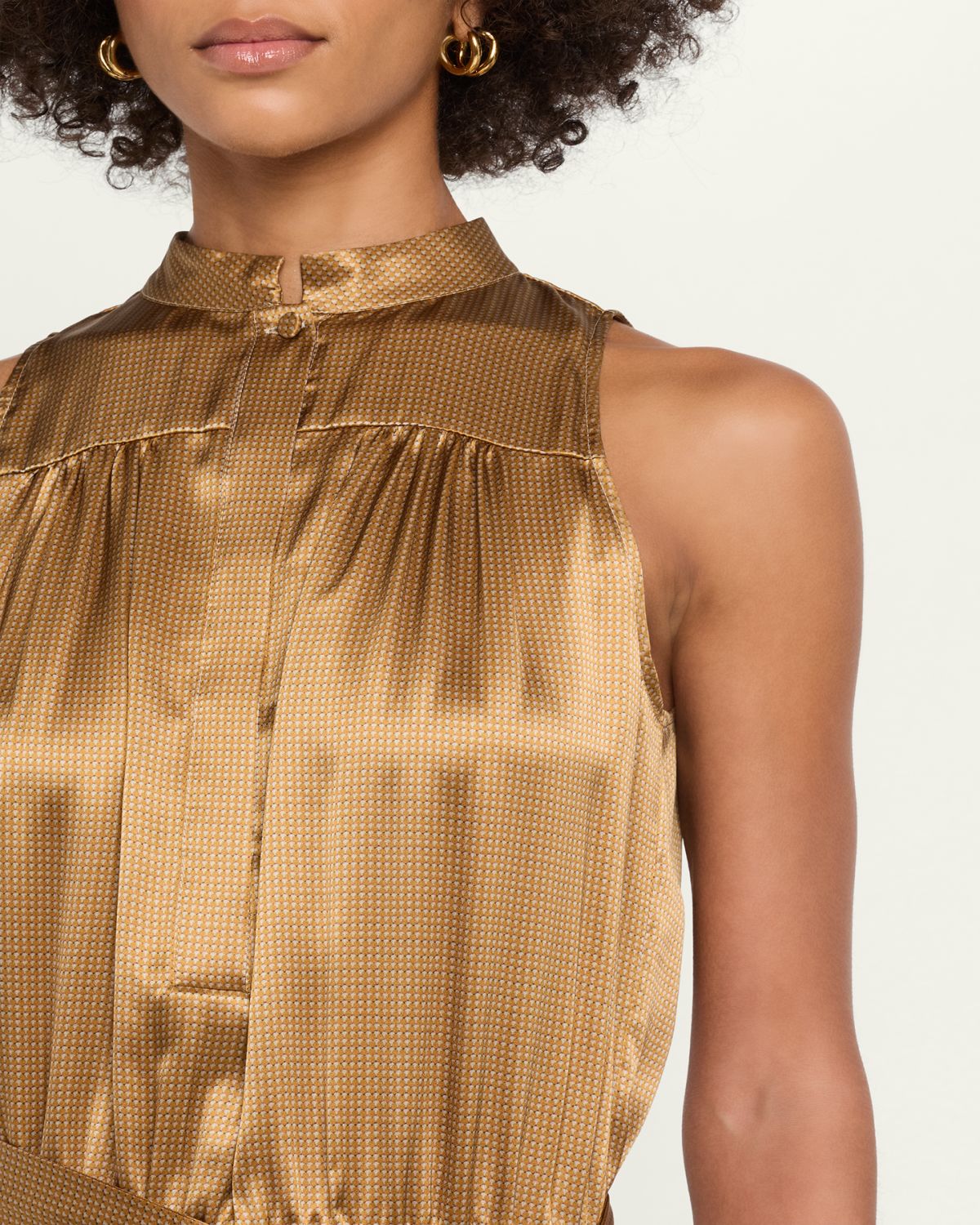 Kiton Sleeveless Gathered Silk Maxi Dress With Belt | Thumbnail 5 Kiton Sleeveless Gathered Silk Maxi Dress With Belt | Thumbnail 5