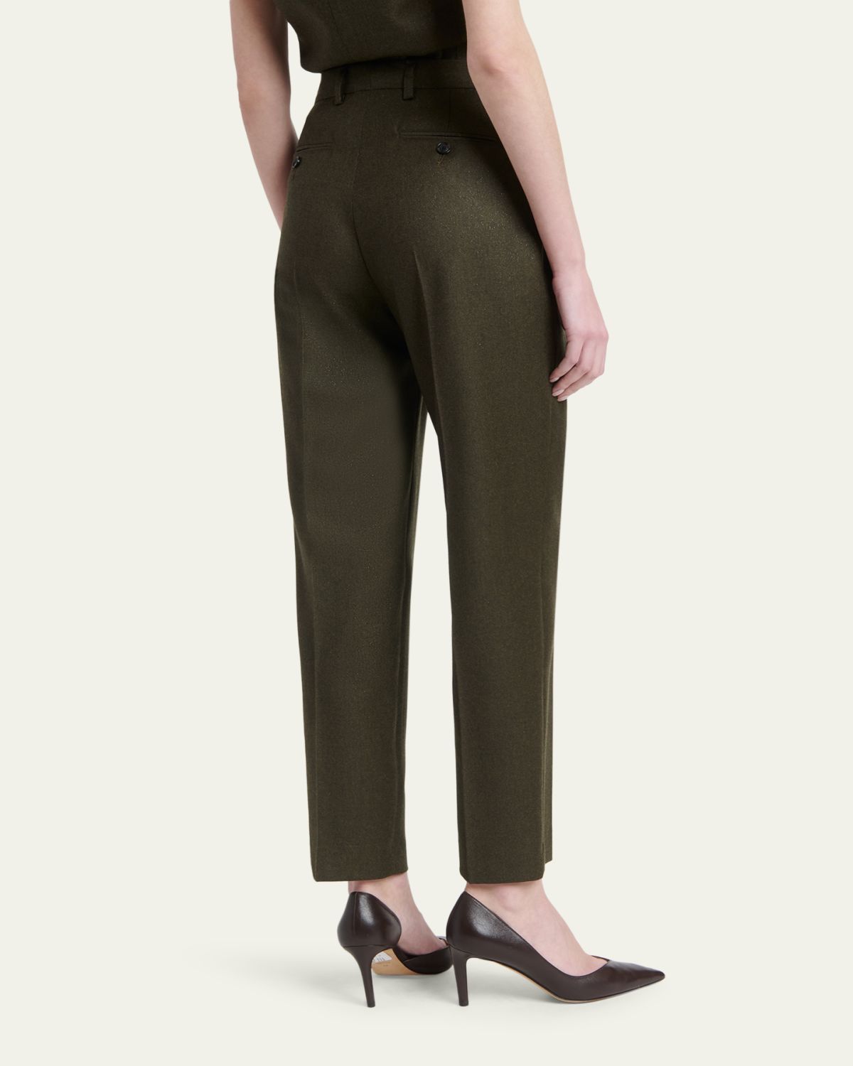 Kiton Shimmer Wool-Blend Straight Trousers | Thumbnail 3 Kiton Shimmer Wool-Blend Straight Trousers | Thumbnail 3