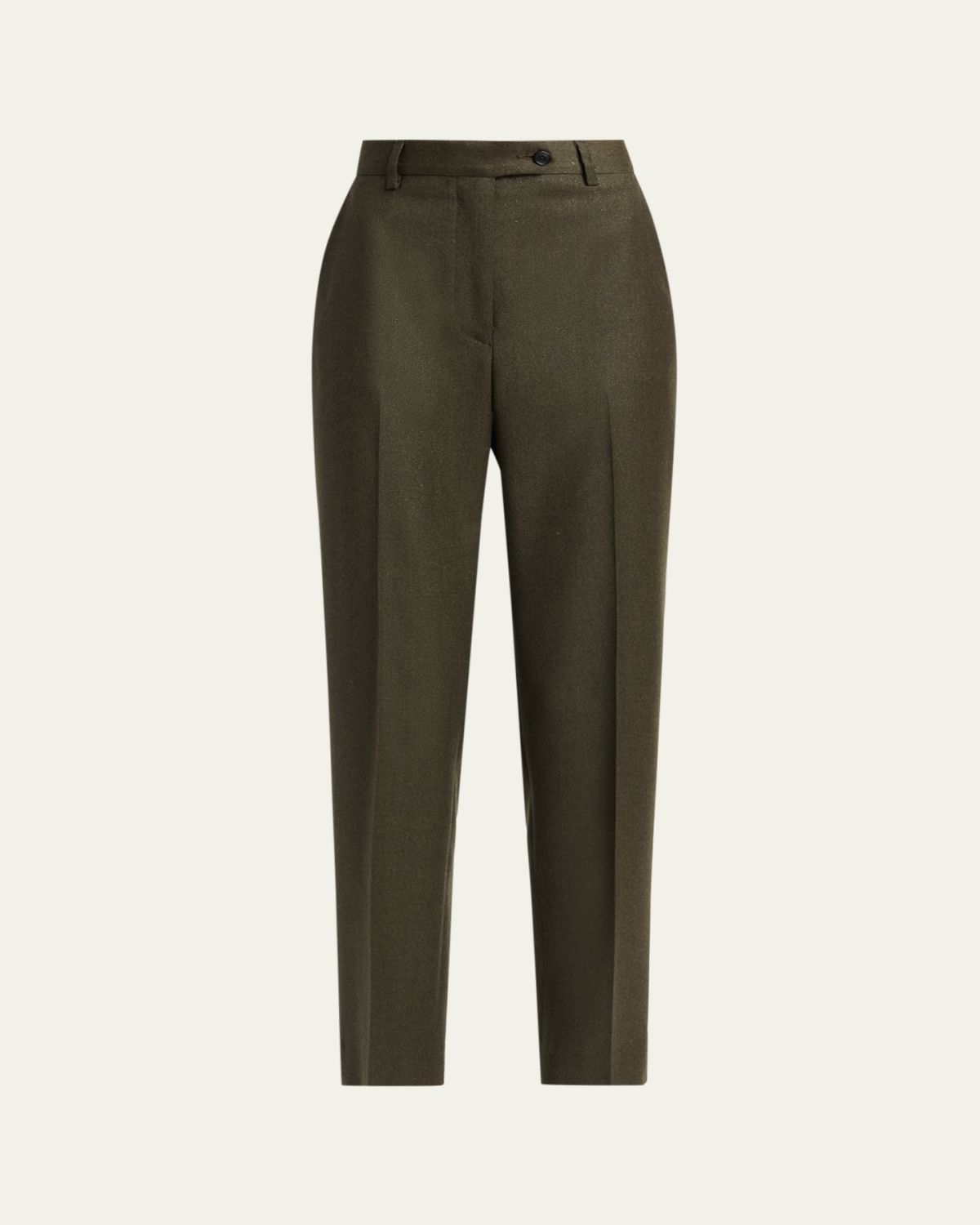 Kiton Shimmer Wool-Blend Straight Trousers