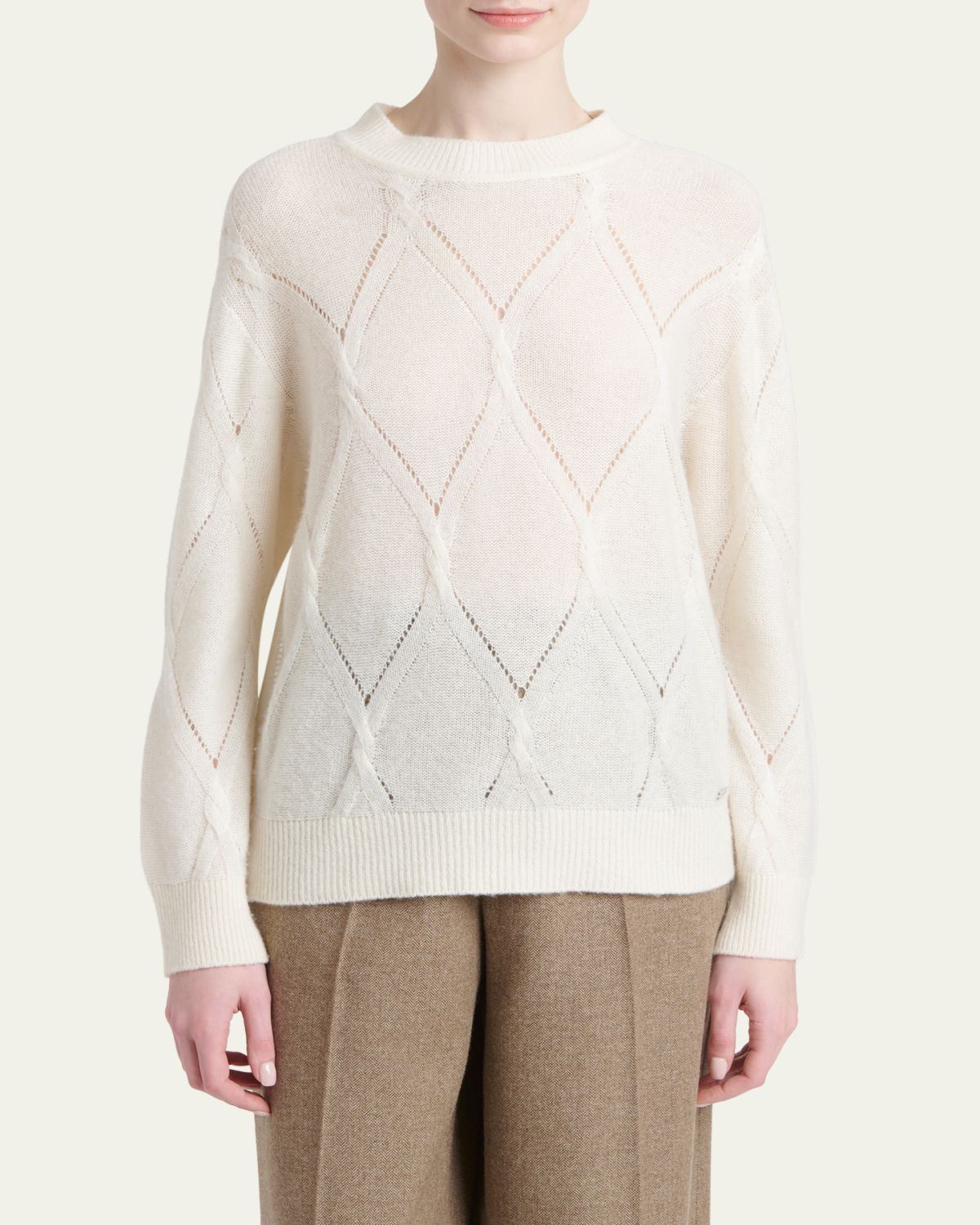 Kiton Diamond Cashmere-Silk Sweater | Thumbnail 4