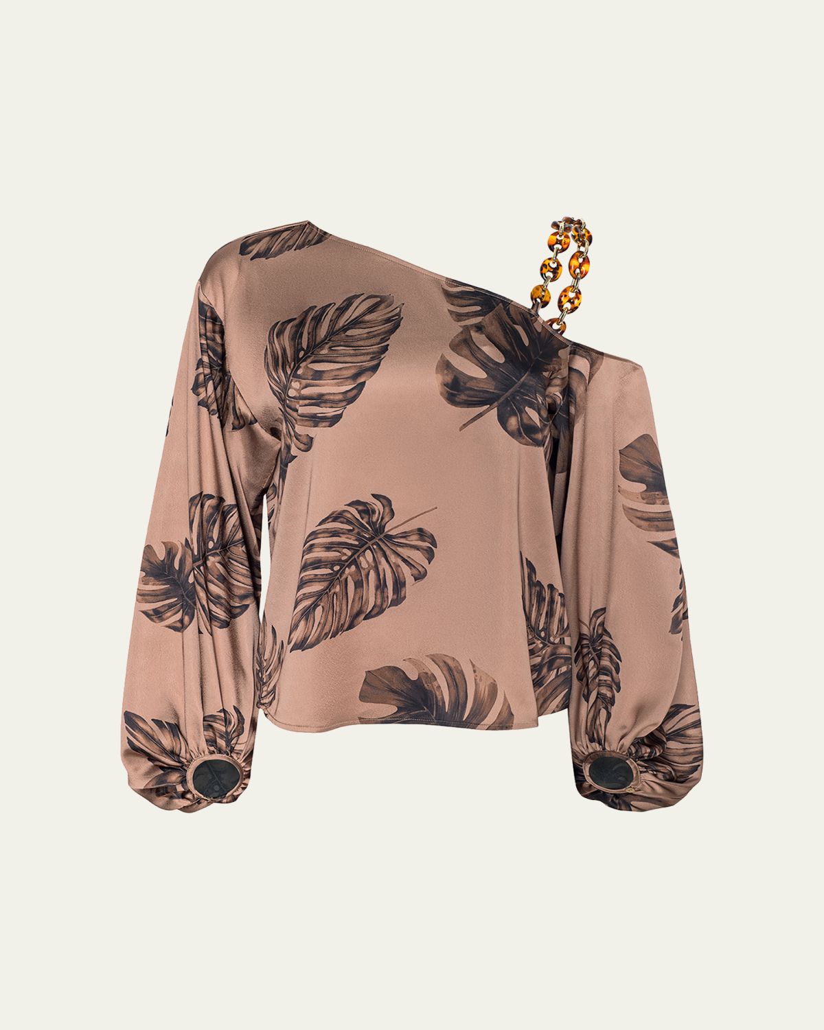 L'Agence Asami Botanical-Print Satin Blouse | Thumbnail 5 L'Agence Asami Botanical-Print Satin Blouse | Thumbnail 5