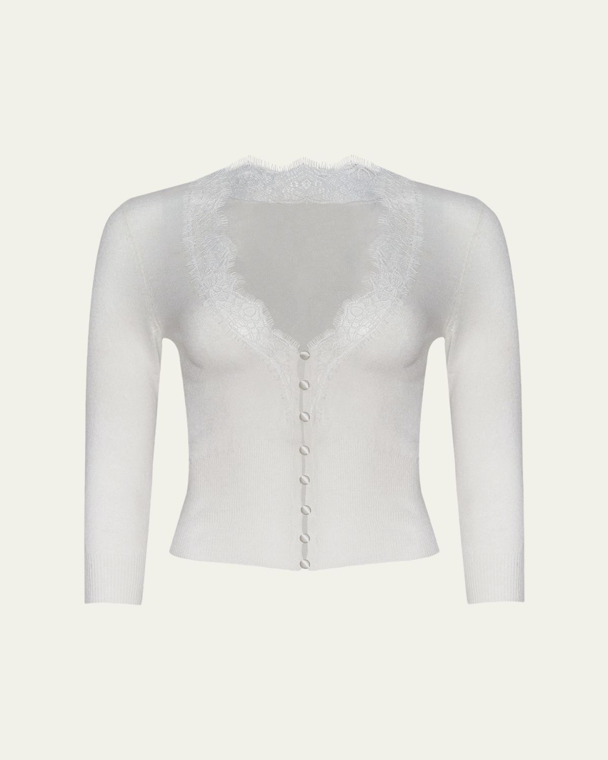L'Agence Eluna Lace-Trim Cardigan | Thumbnail 6 L'Agence Eluna Lace-Trim Cardigan | Thumbnail 6