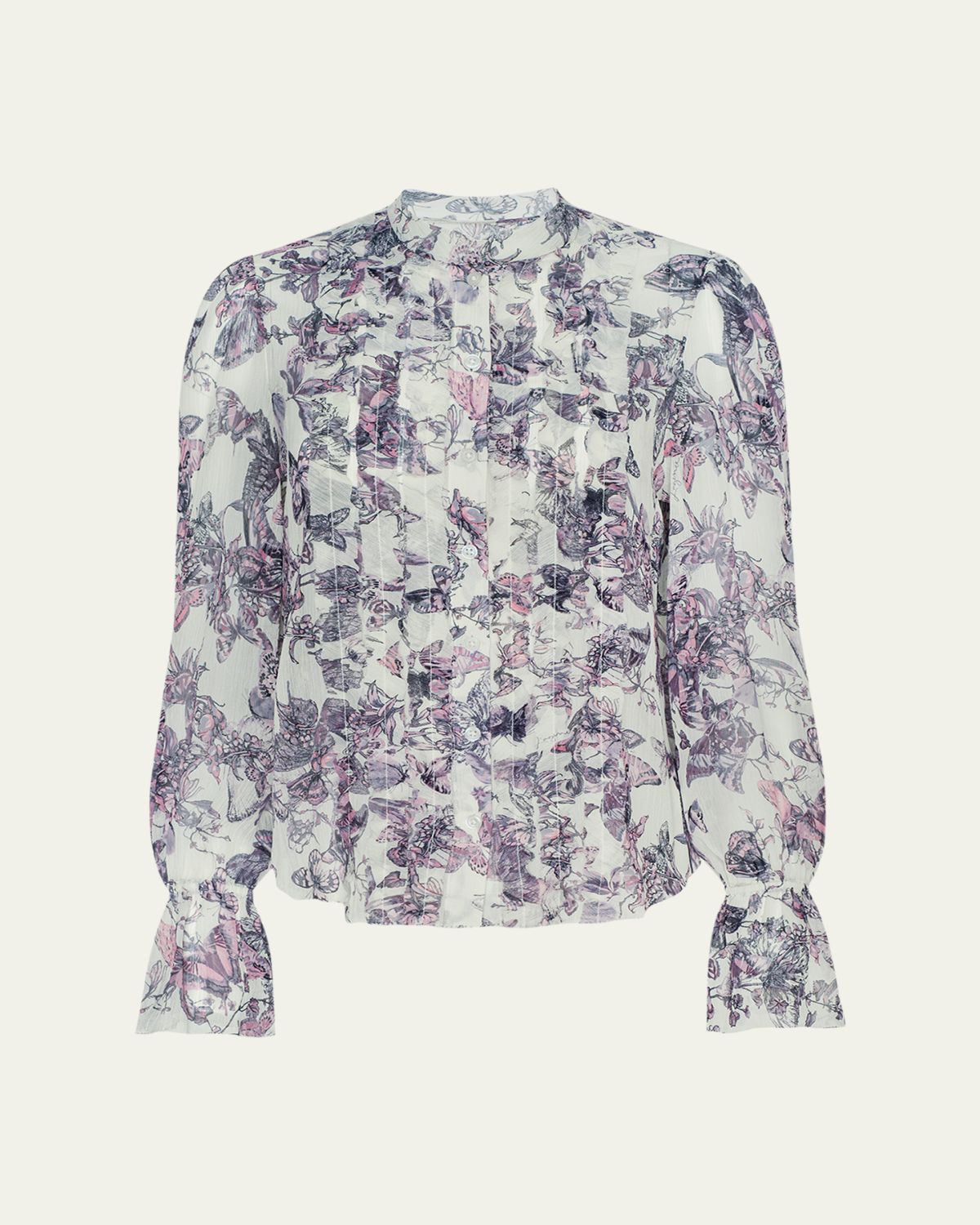 L'Agence Eunice Ruffle-Sleeve Blouse | Thumbnail 6