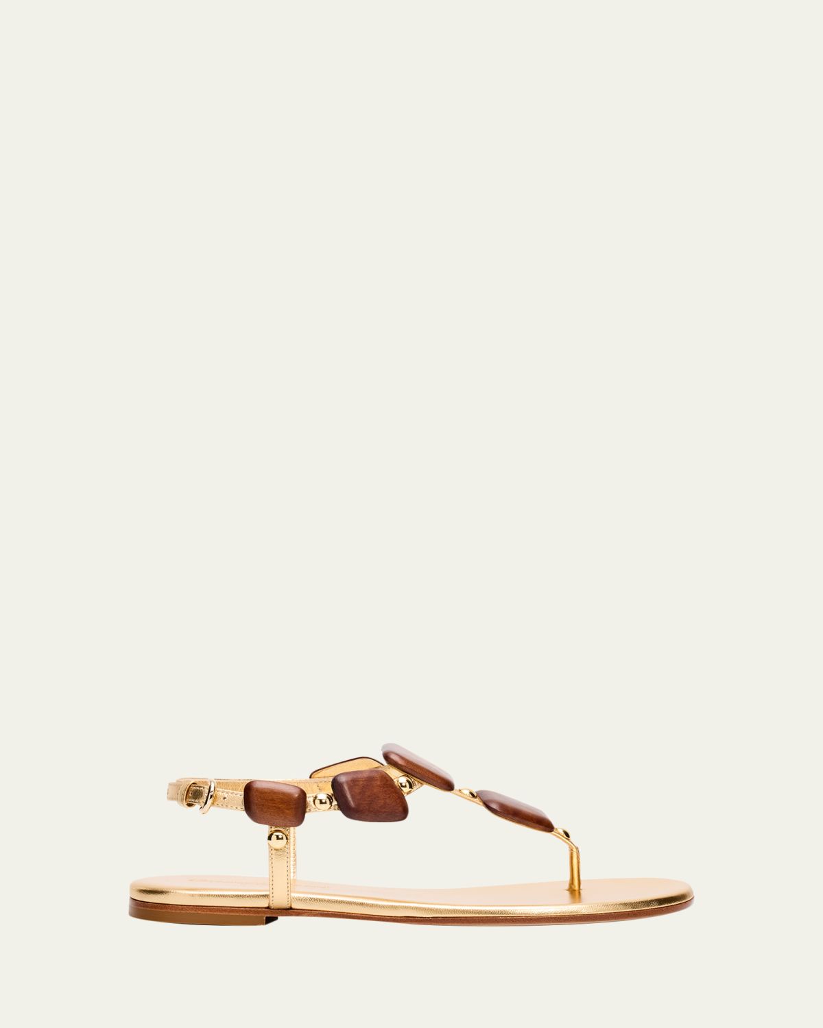 Gianvito Rossi Beaded Nappa Metallic Leather Thong Sandals | Thumbnail 7 Gianvito Rossi Beaded Nappa Metallic Leather Thong Sandals | Thumbnail 7