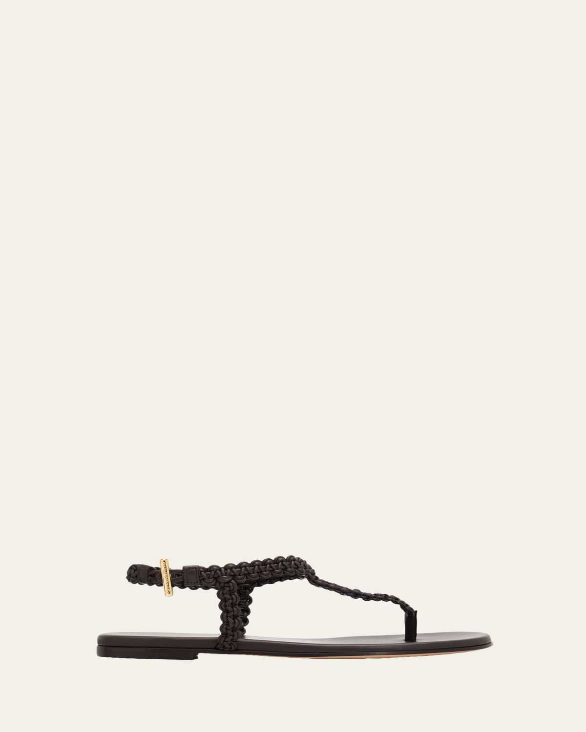 Gianvito Rossi Braided Nappa Leather Flat Thong Sandals | Thumbnail 6 Gianvito Rossi Braided Nappa Leather Flat Thong Sandals | Thumbnail 6
