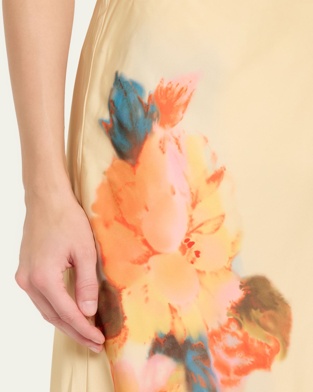 Cinq a Sept Carole Watercolor Floral Midi Skirt | Thumbnail 5 Cinq a Sept Carole Watercolor Floral Midi Skirt | Thumbnail 5