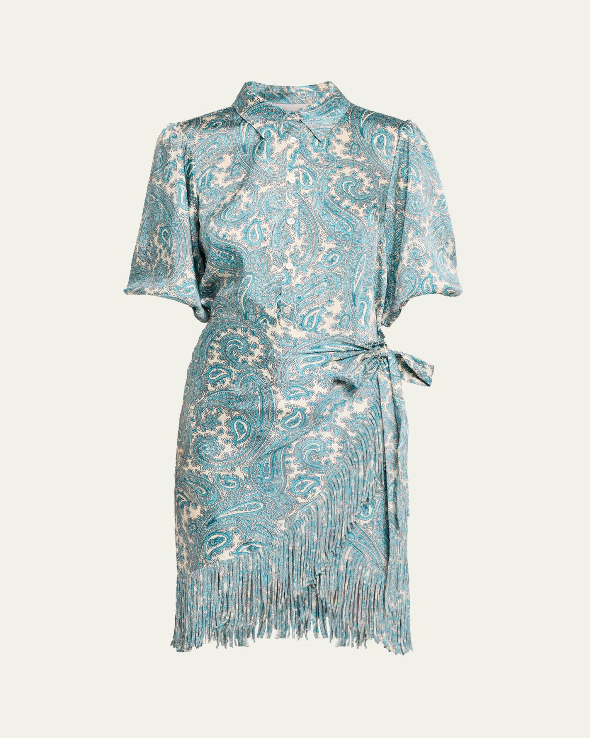 Cinq a Sept Hendrix Paisley Mini Shirtdress