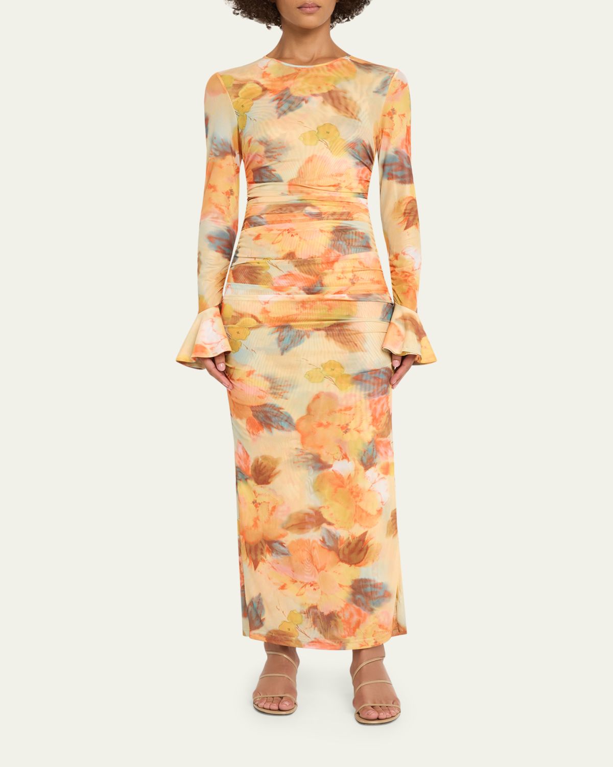 Cinq a Sept Neriah Watercolor Floral Mesh Maxi Dress | Thumbnail 2