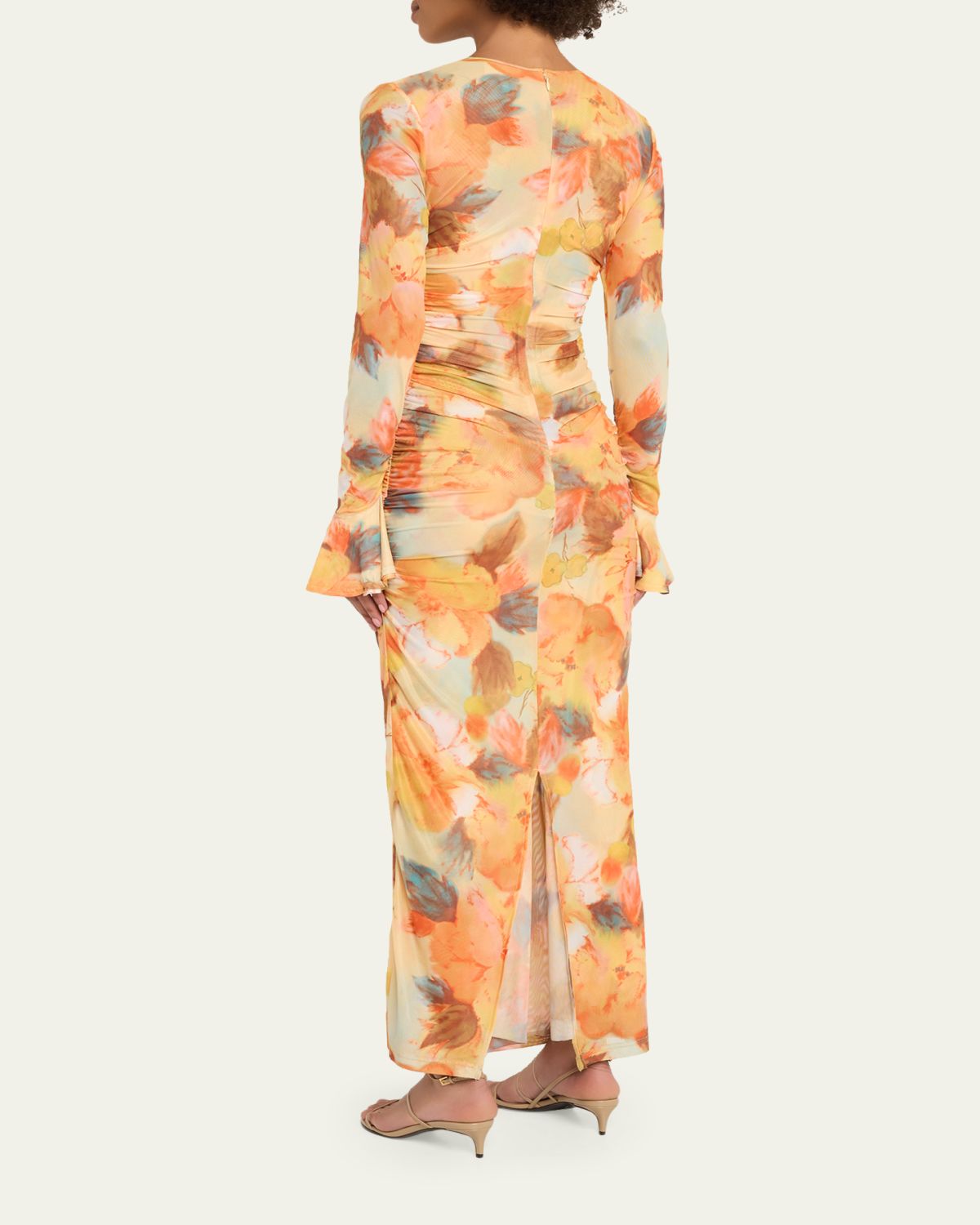 Cinq a Sept Neriah Watercolor Floral Mesh Maxi Dress | Thumbnail 3