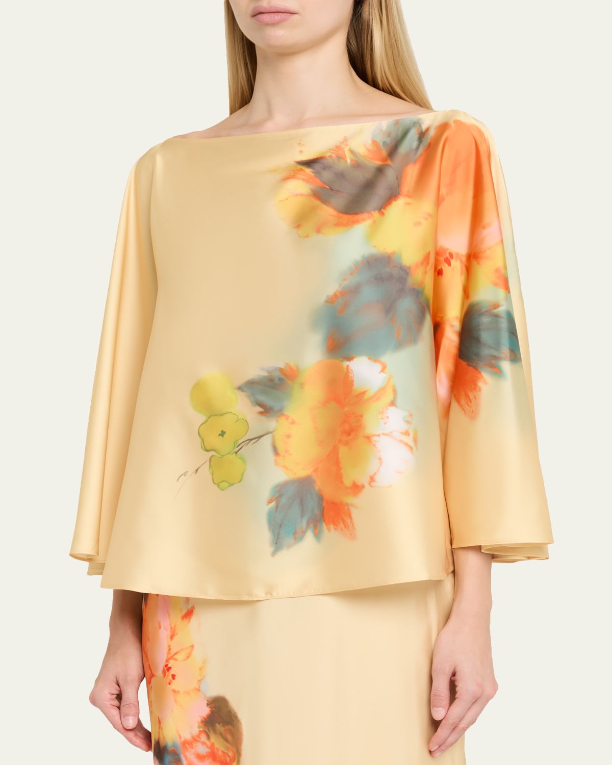 Cinq a Sept Carole Watercolor Floral Top | Thumbnail 4 Cinq a Sept Carole Watercolor Floral Top | Thumbnail 4