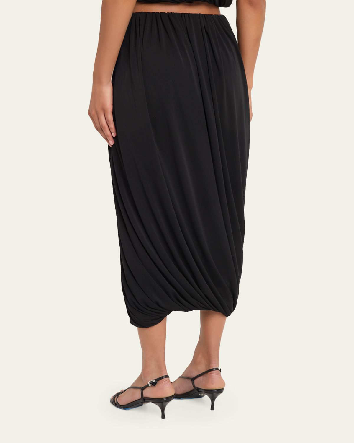 Cinq a Sept Calden Draped Midi Skirt | Thumbnail 3
