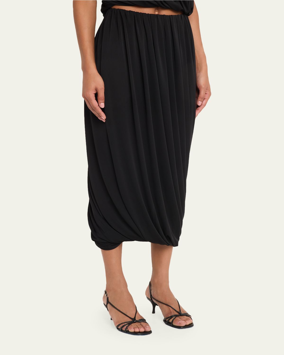 Cinq a Sept Calden Draped Midi Skirt | Thumbnail 4
