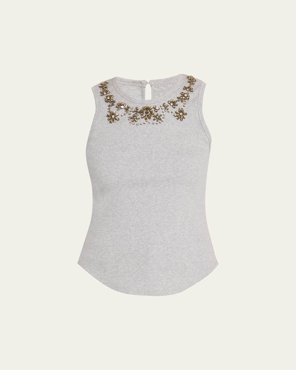 Cinq a Sept Crystal Lattice Tank Top