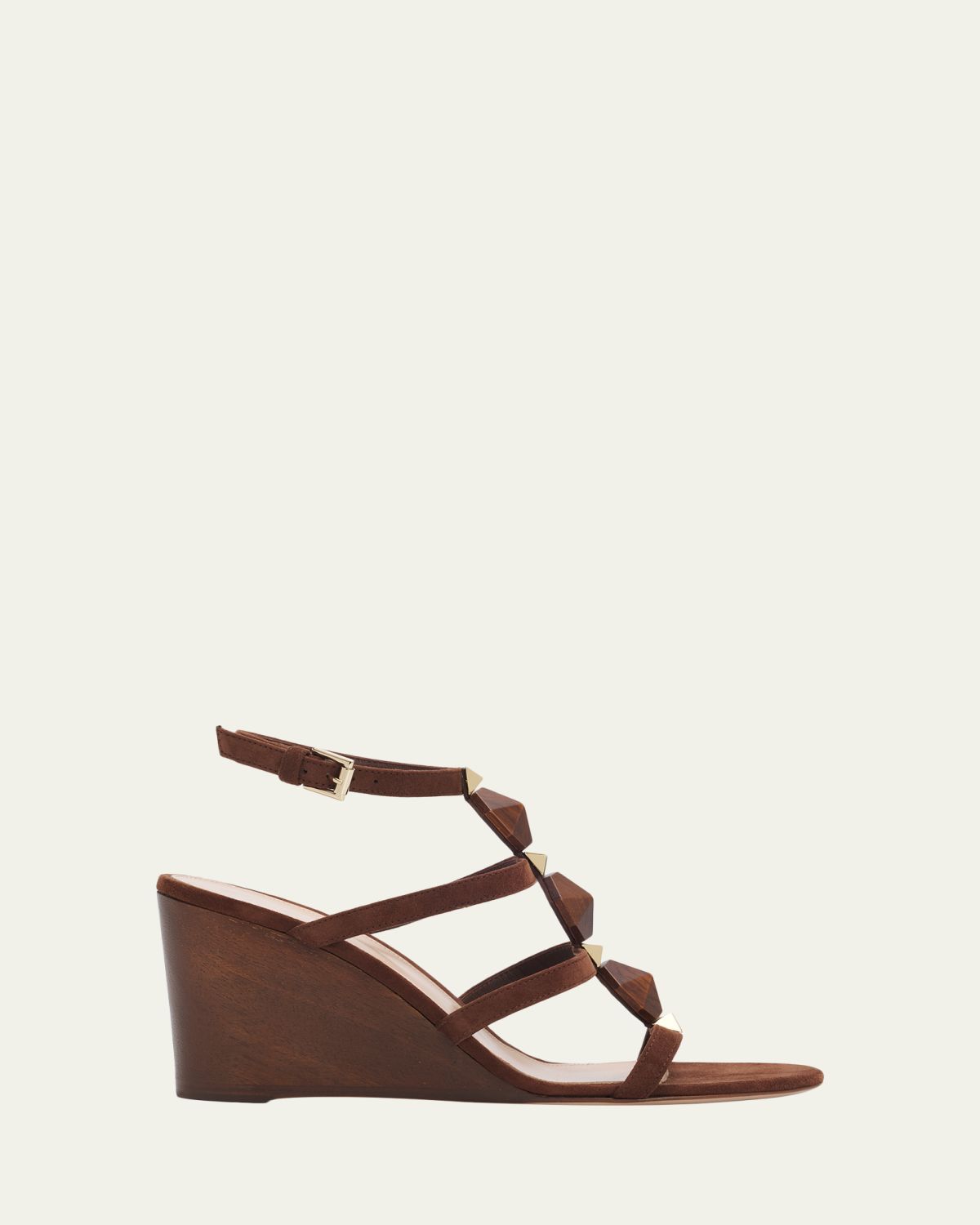 Gianvito Rossi 70mm Wooden Stud Suede Caged Sandals | Thumbnail 4 Gianvito Rossi 70mm Wooden Stud Suede Caged Sandals | Thumbnail 4
