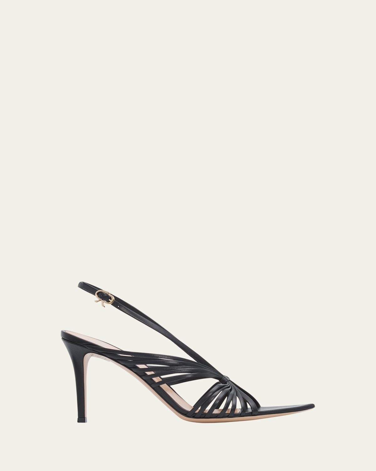 Gianvito Rossi 85mm Strappy Leather Pointed-Toe Sandals | Thumbnail 4